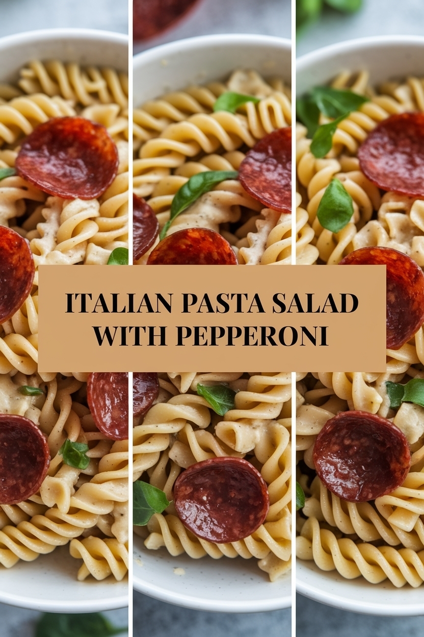 italian pasta salad with pepperoni