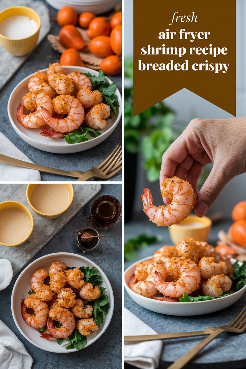 air fryer shrimp recipe breaded crispy