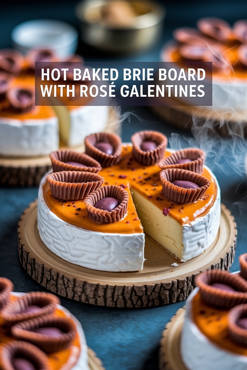 baked brie board with rosé galentines