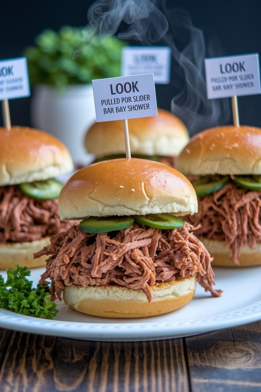 pulled pork slider bar baby shower