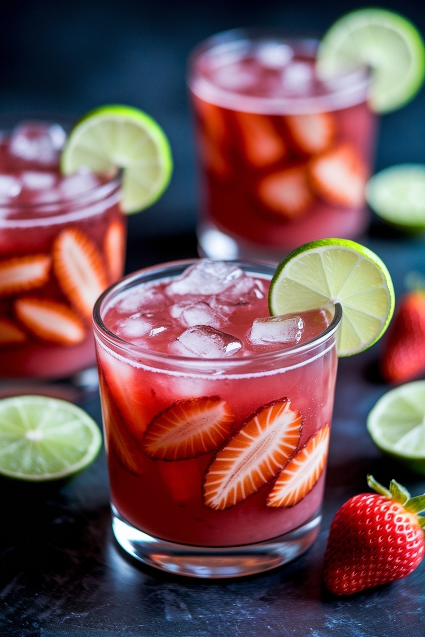 classic frozen strawberry daiquiri with rum