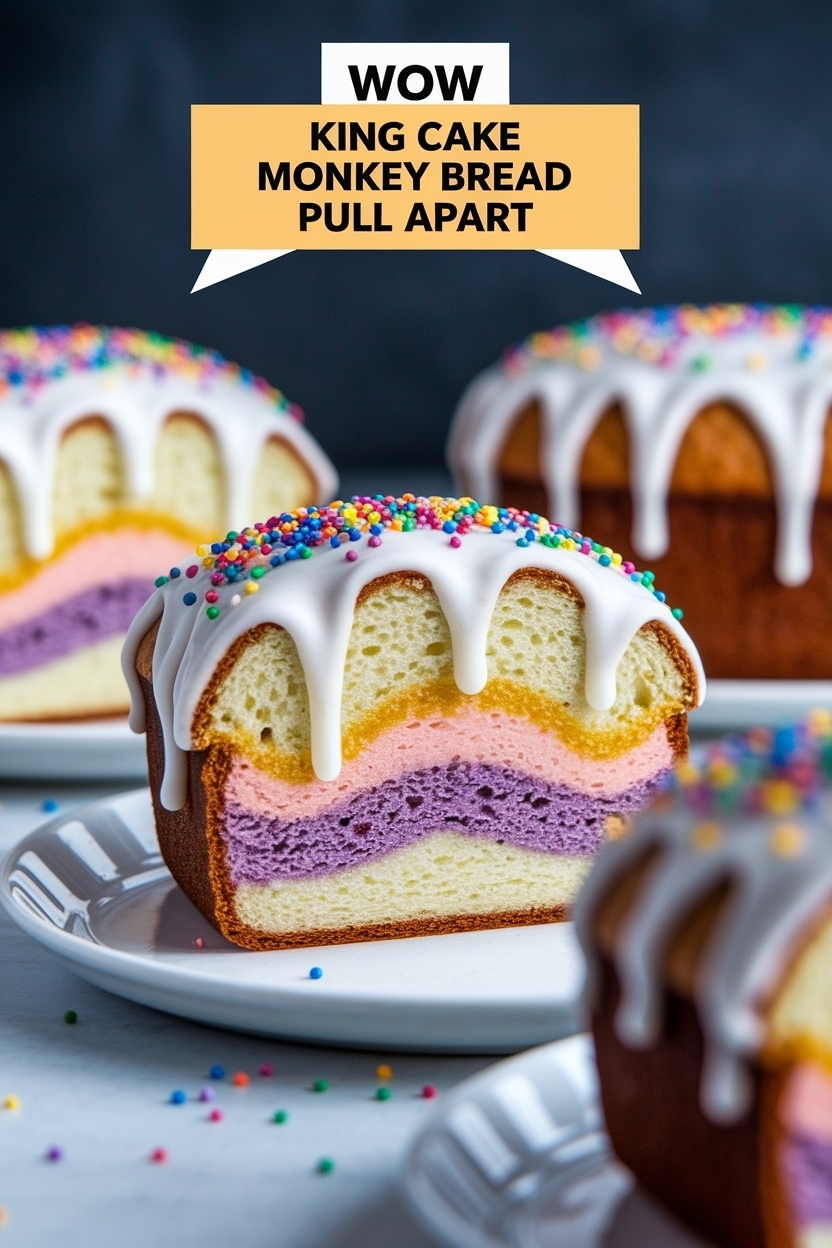 king cake monkey bread pull apart
