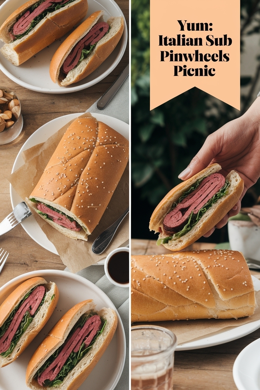 italian sub pinwheels picnic
