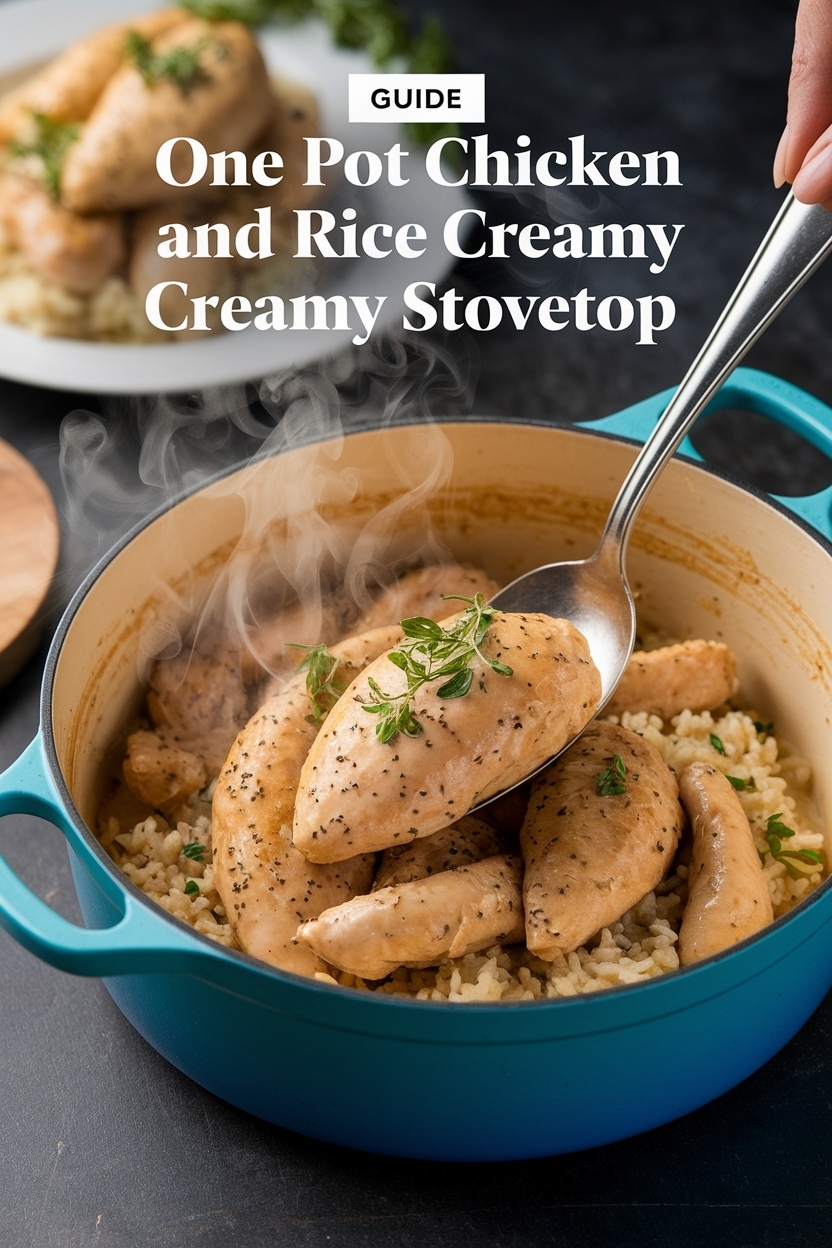 one pot chicken and rice creamy stovetop