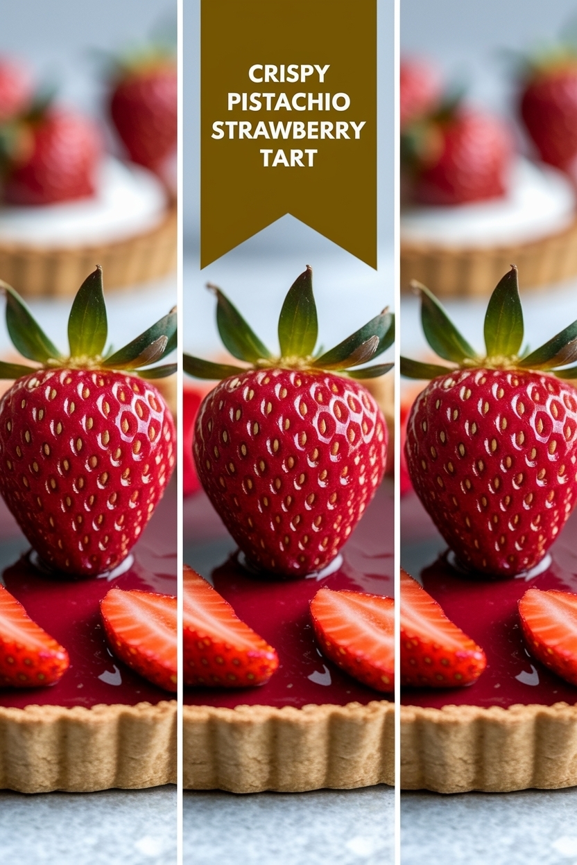 pistachio strawberry tart