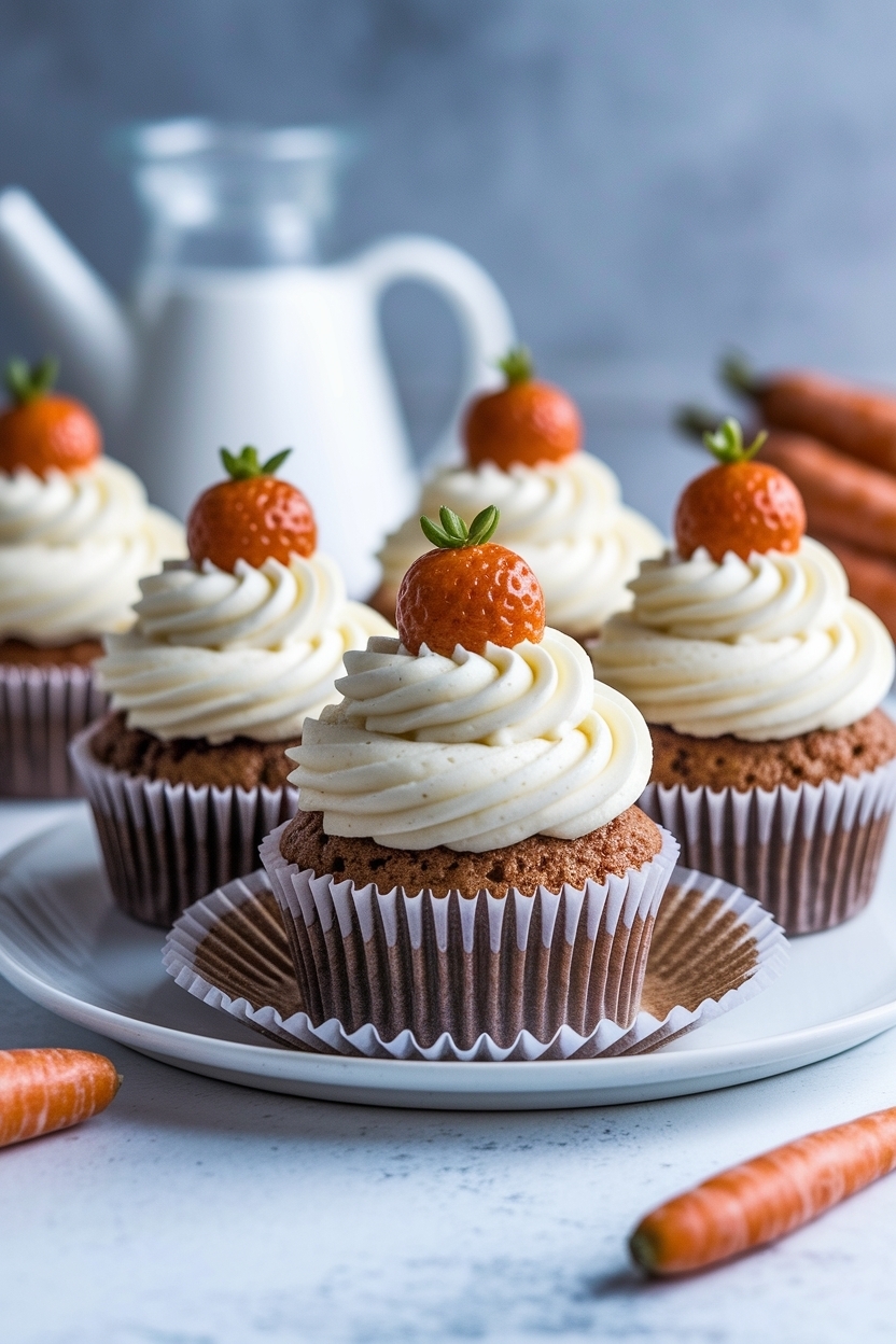 carrot cake cupcakes cream cheese