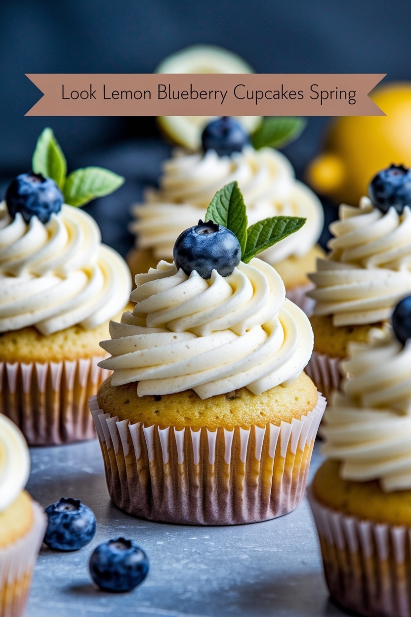 lemon blueberry cupcakes spring