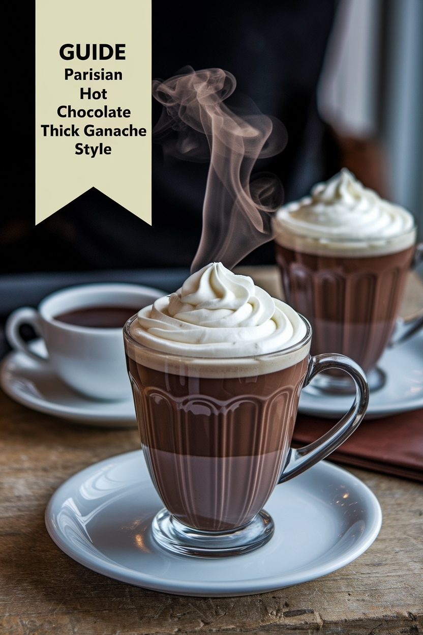 parisian hot chocolate thick ganache style