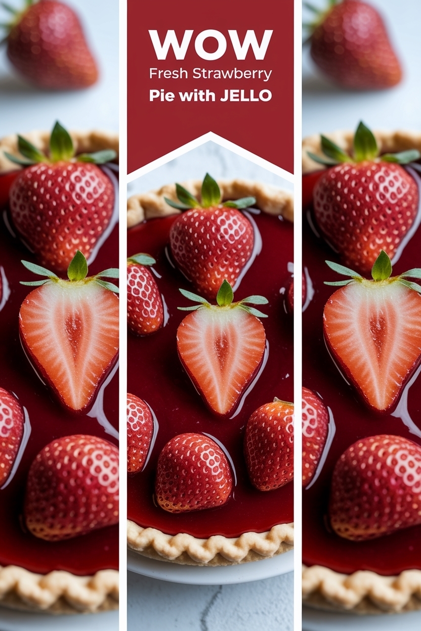 fresh strawberry pie with jello