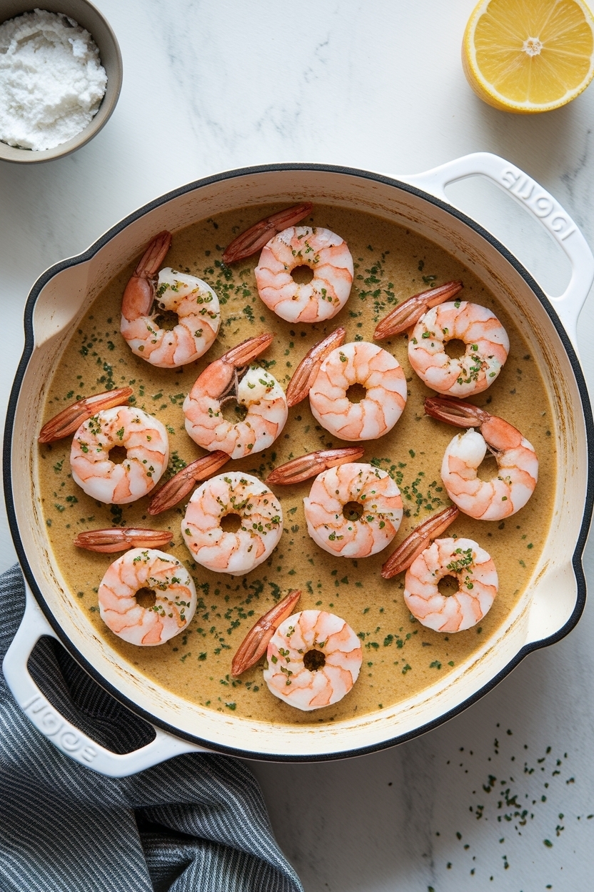 creamy tuscan shrimp skillet