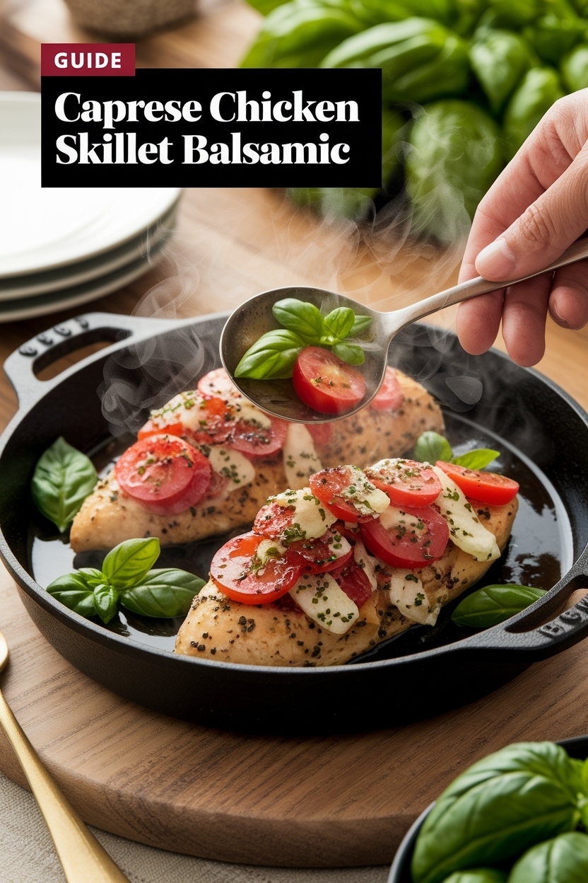 caprese chicken skillet balsamic