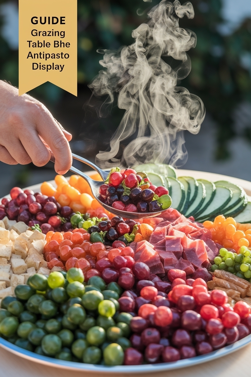 grazing table antipasto display