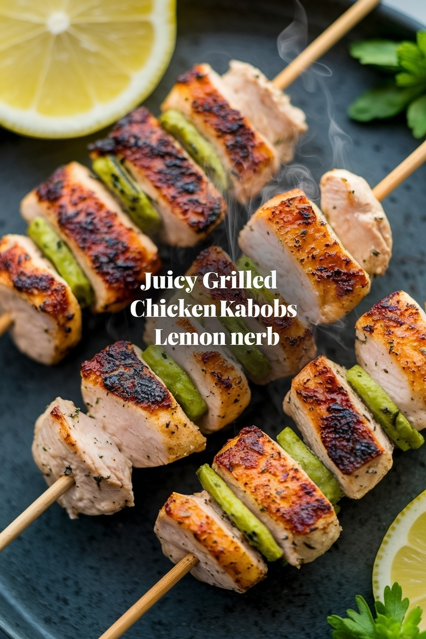 grilled chicken kabobs lemon herb