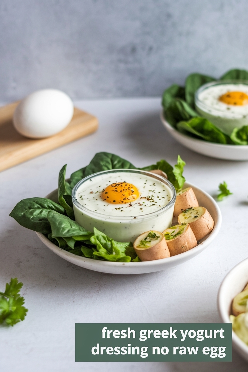 greek yogurt caesar dressing no raw egg