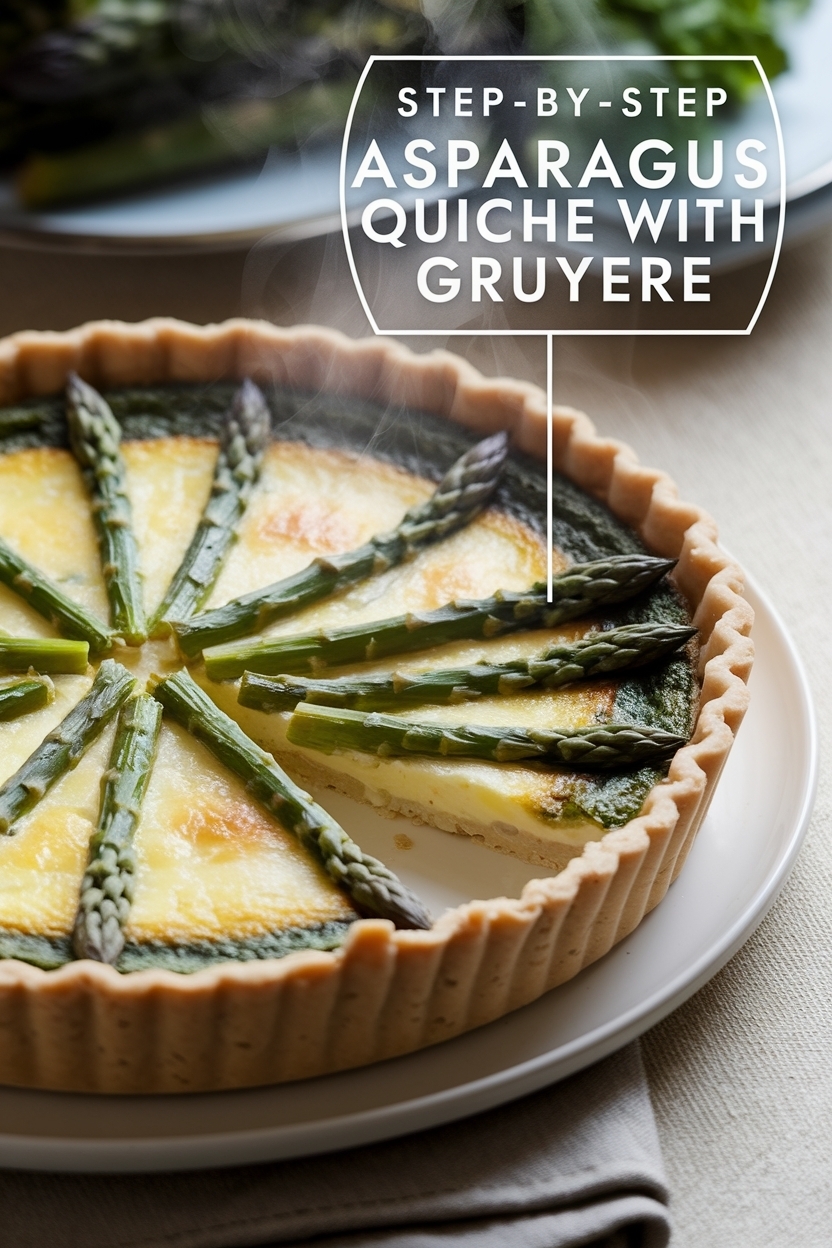 asparagus quiche with gruyere