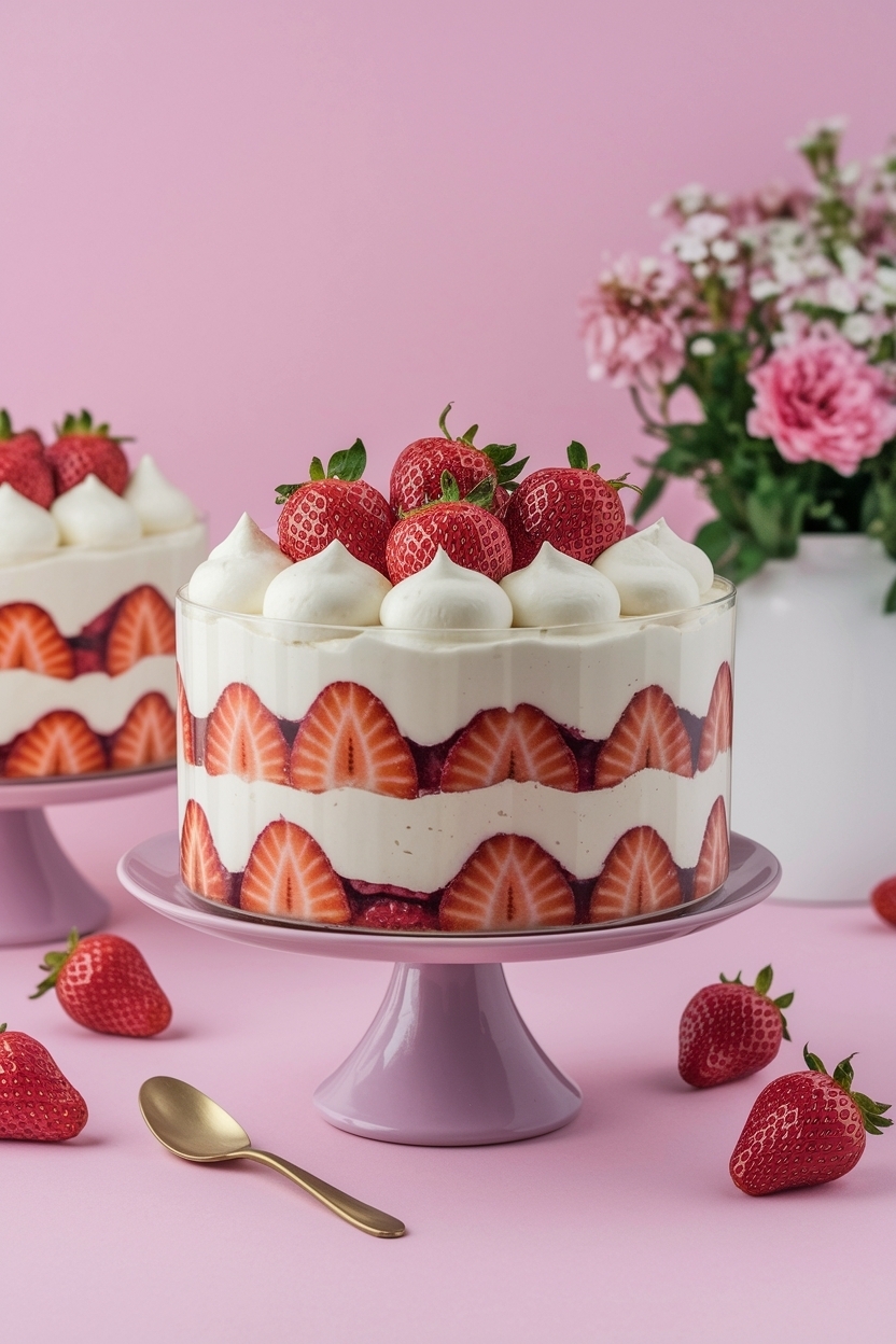 strawberry shortcake trifle