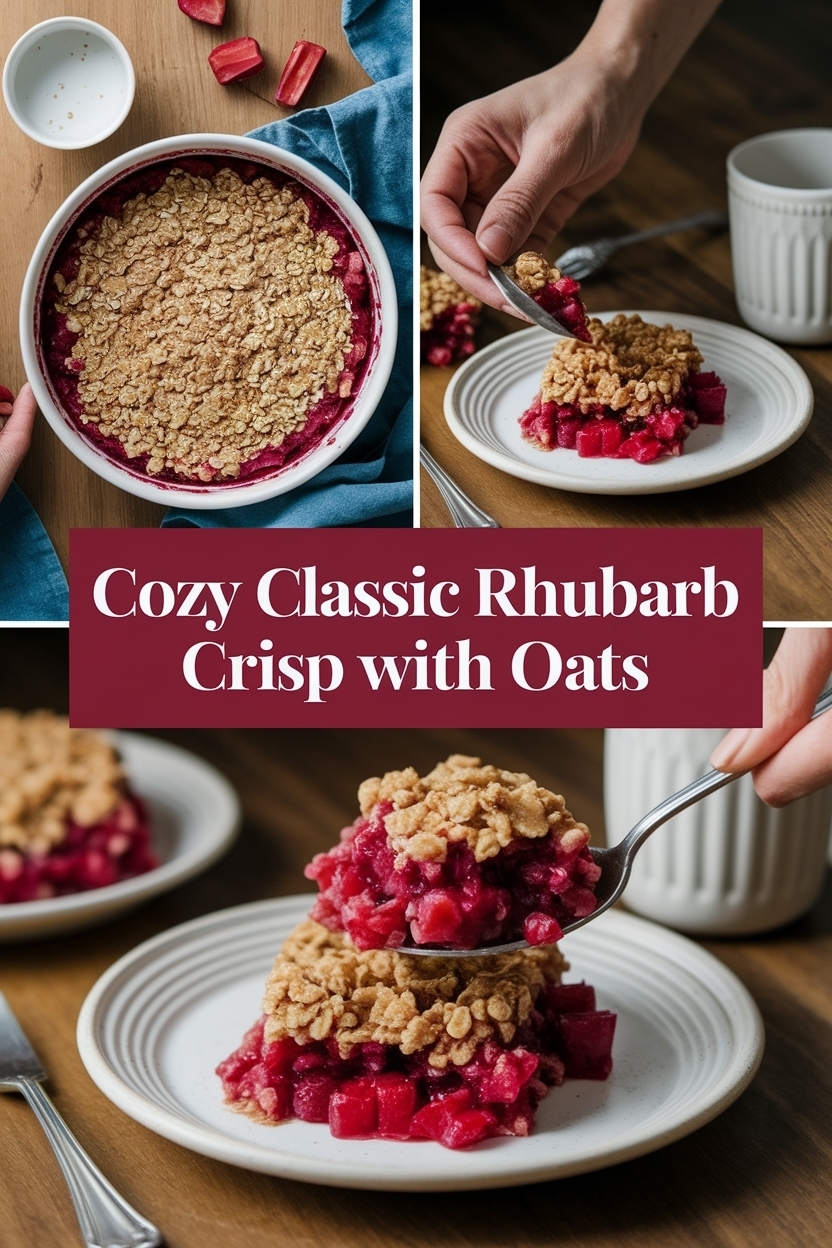 classic rhubarb crisp with oats