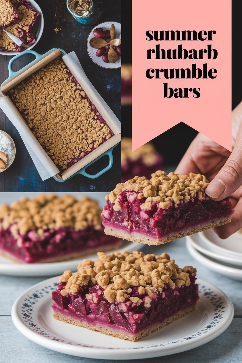 rhubarb crumble bars