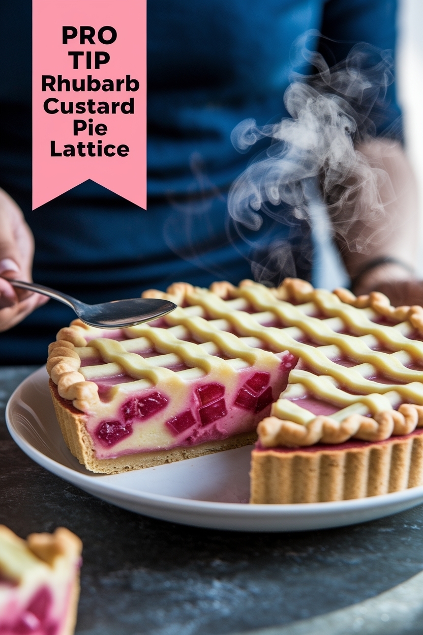rhubarb custard pie lattice