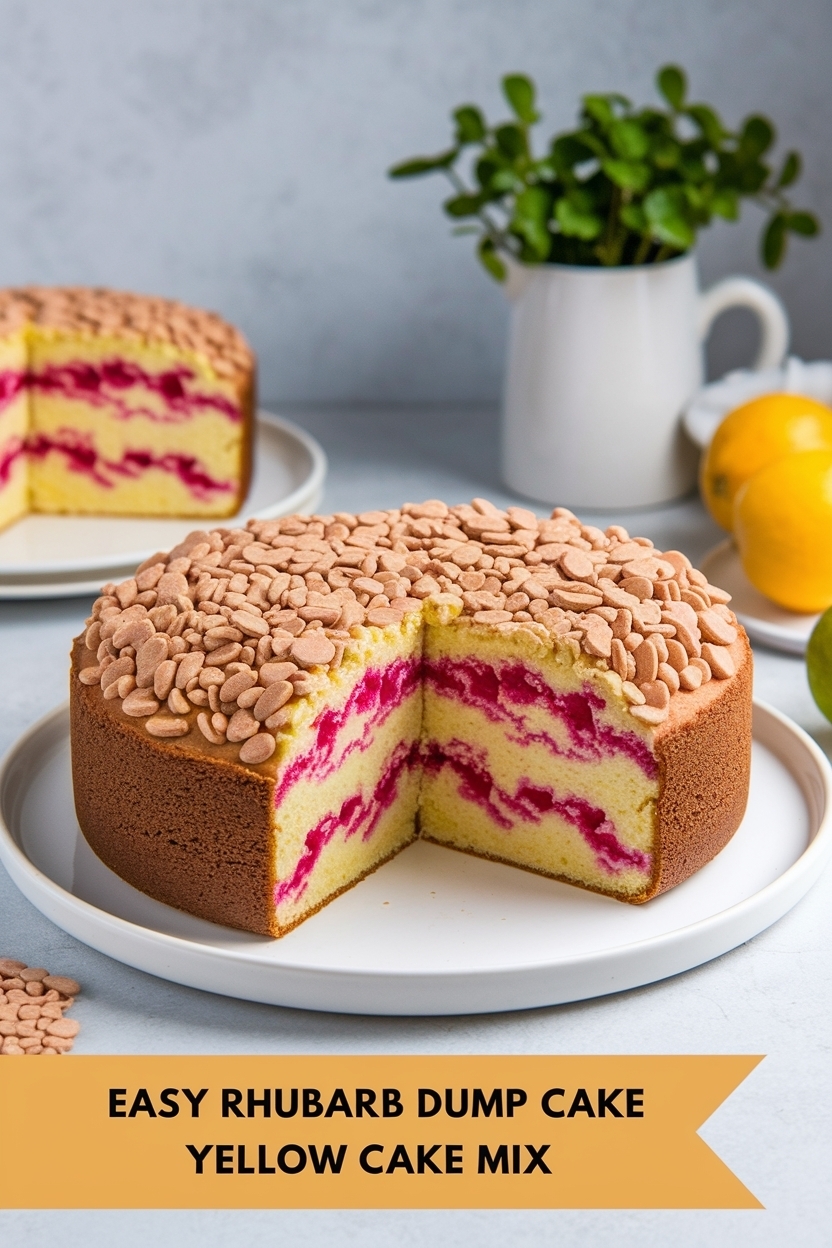 rhubarb dump cake yellow cake mix