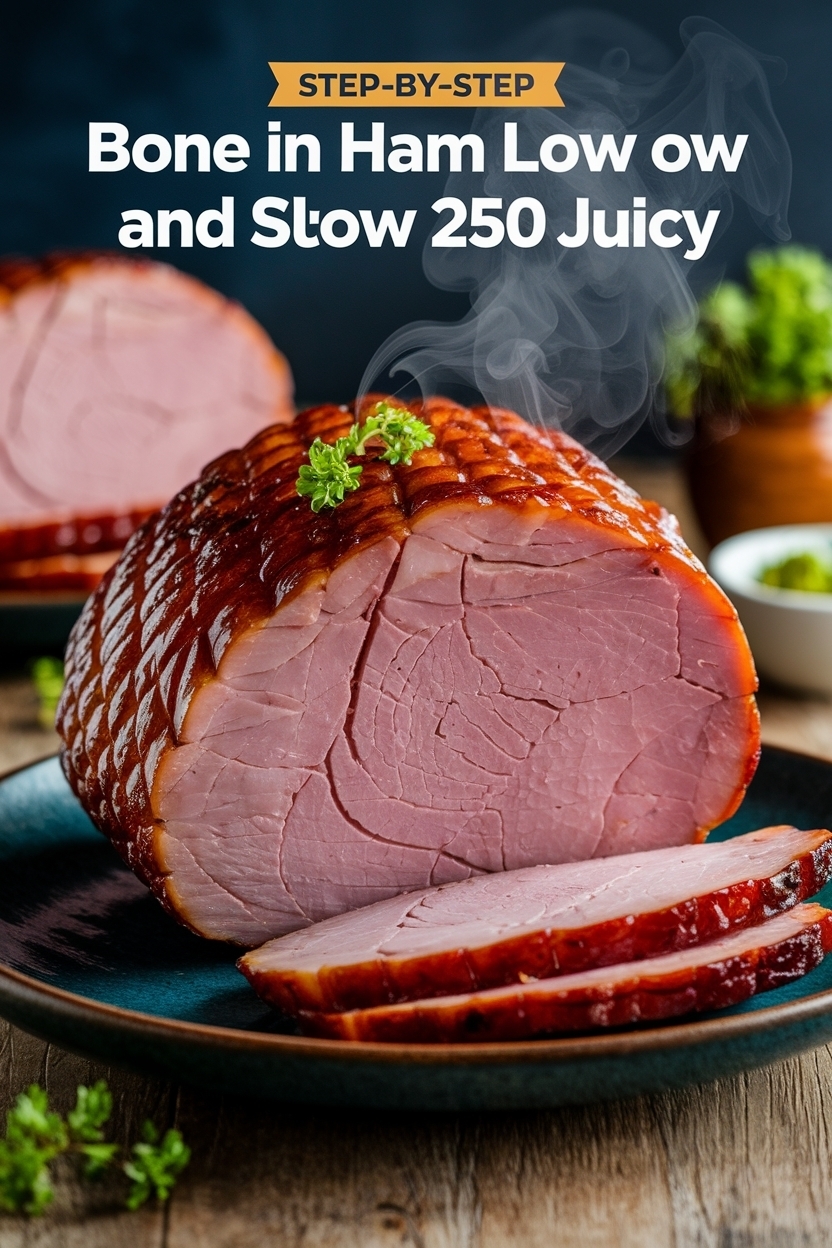 bone in ham low and slow 250 juicy