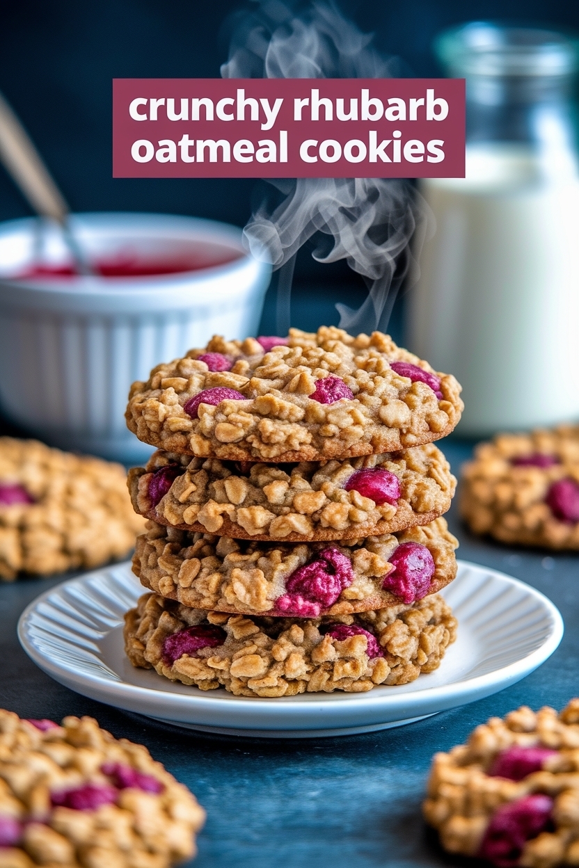 rhubarb oatmeal cookies