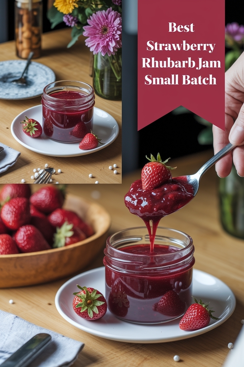 strawberry rhubarb jam small batch