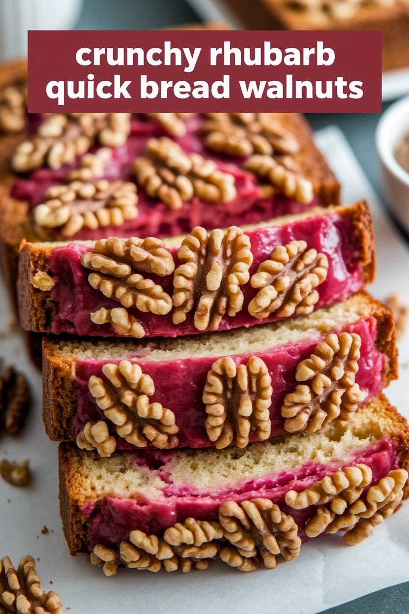 rhubarb quick bread walnuts