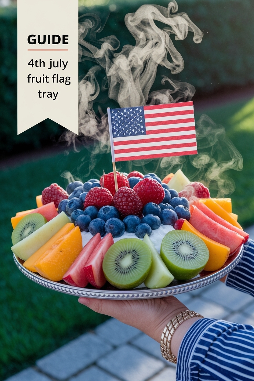 4th of july fruit flag tray