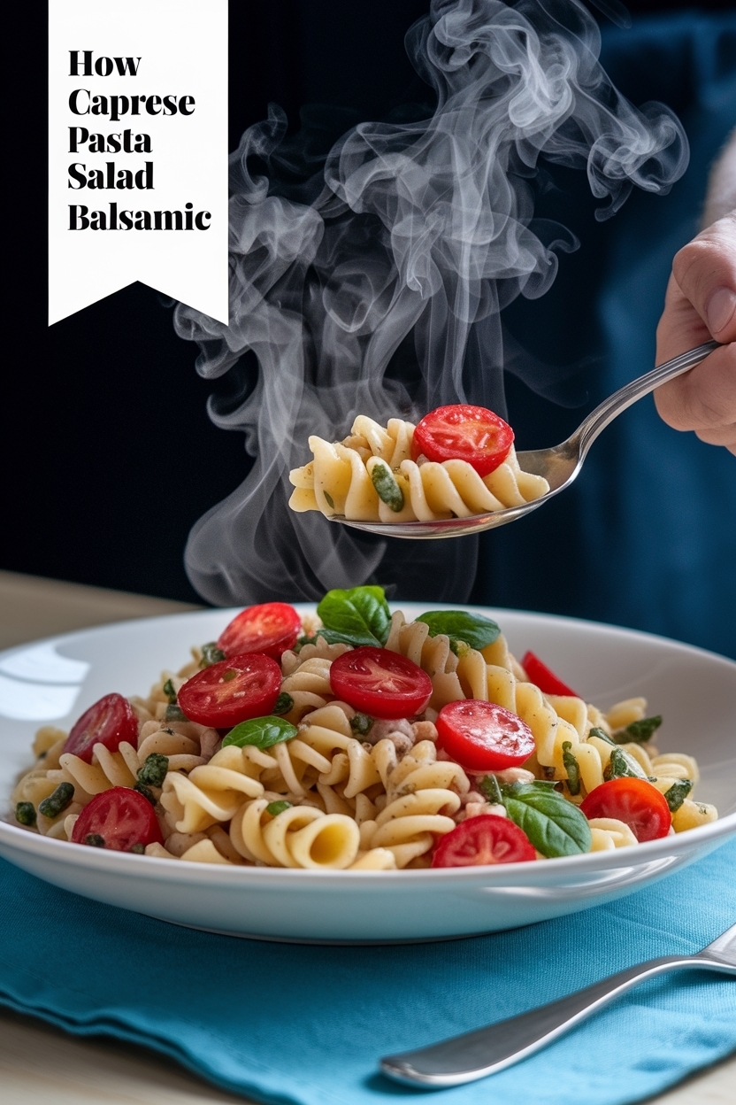 caprese pasta salad balsamic