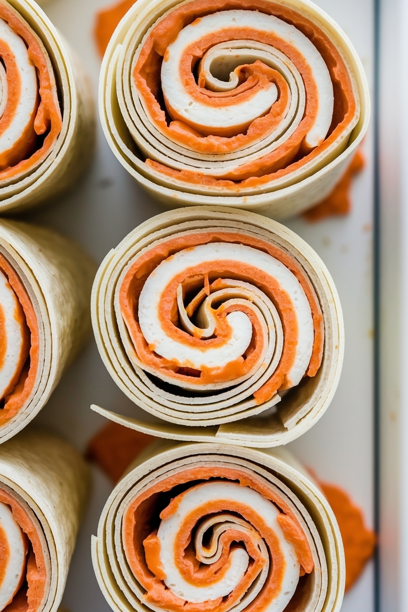 buffalo chicken pinwheels tortilla roll ups