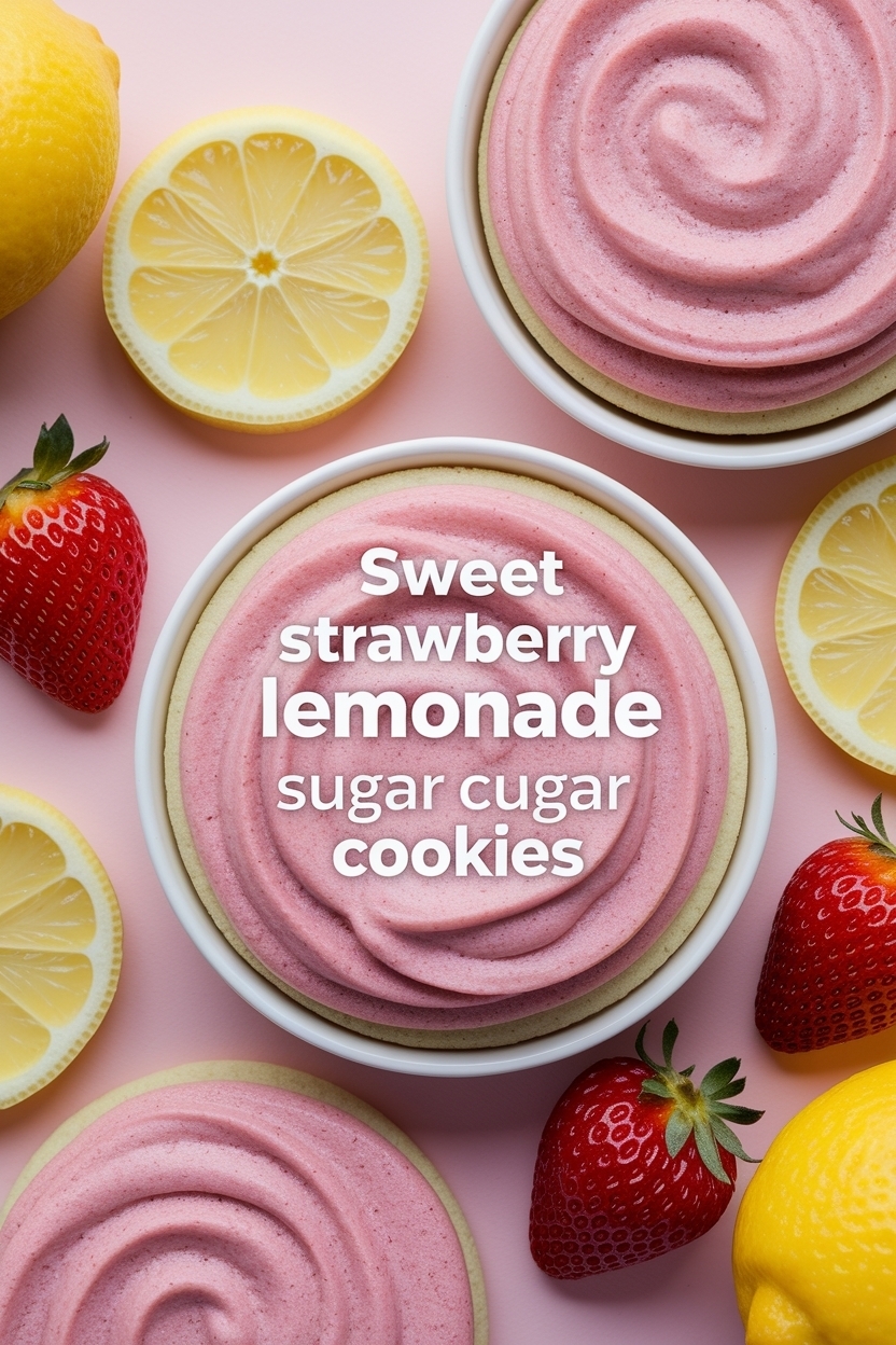 strawberry lemonade sugar cookies