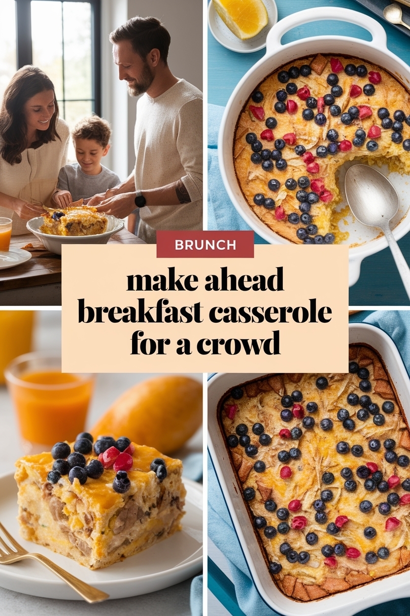 make ahead breakfast casserole for a crowd