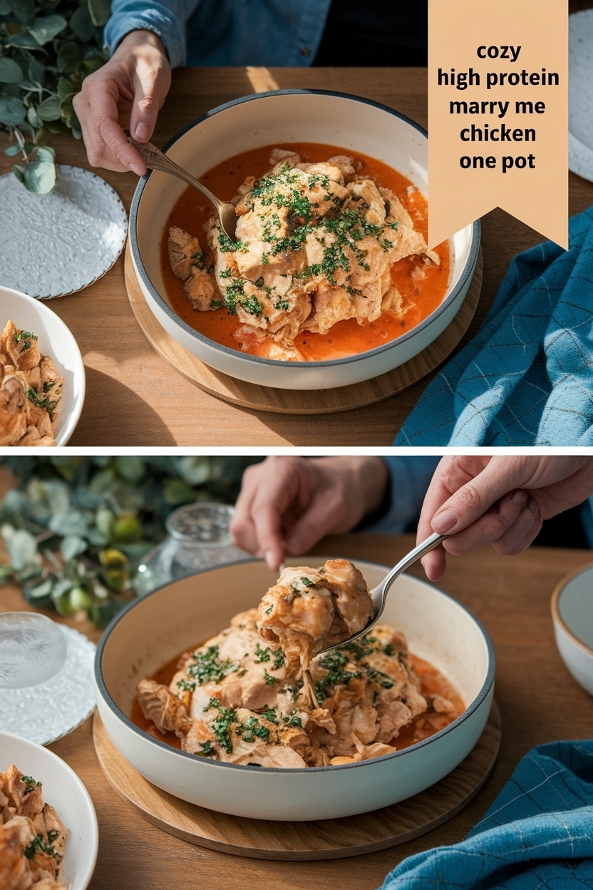high protein marry me chicken one pot
