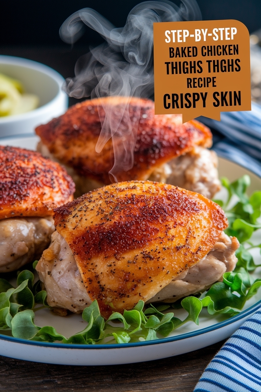 baked chicken thighs recipe crispy skin