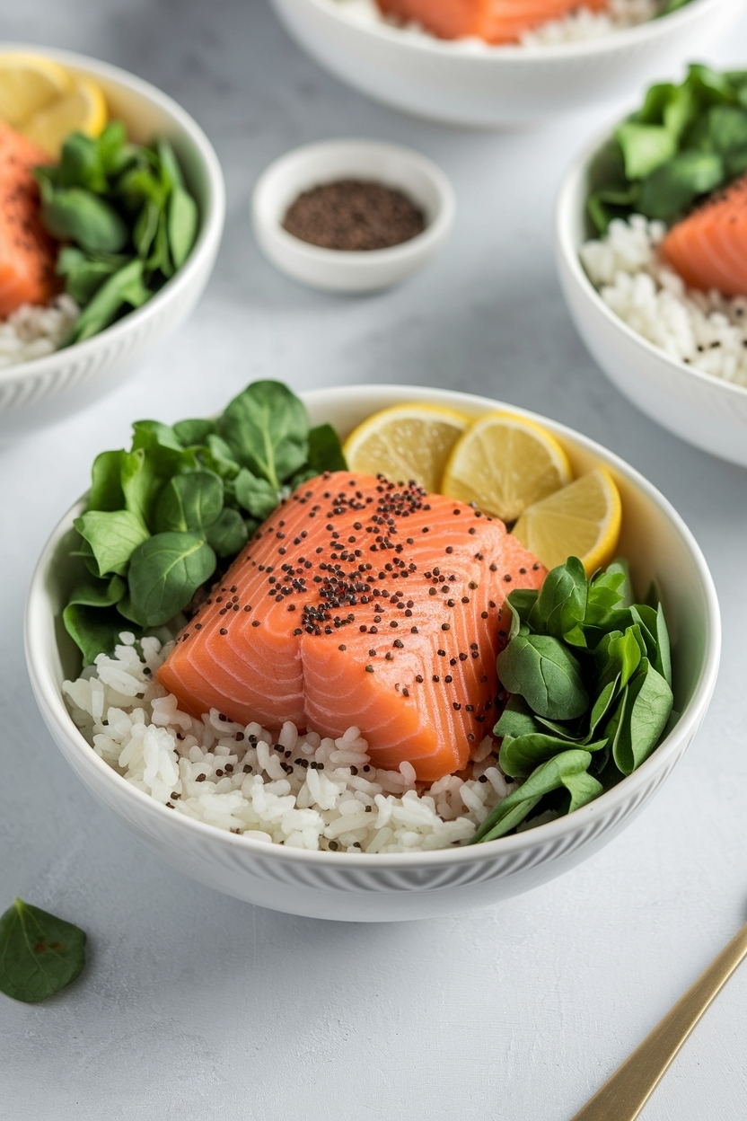 salmon rice bowl recipe meal prep