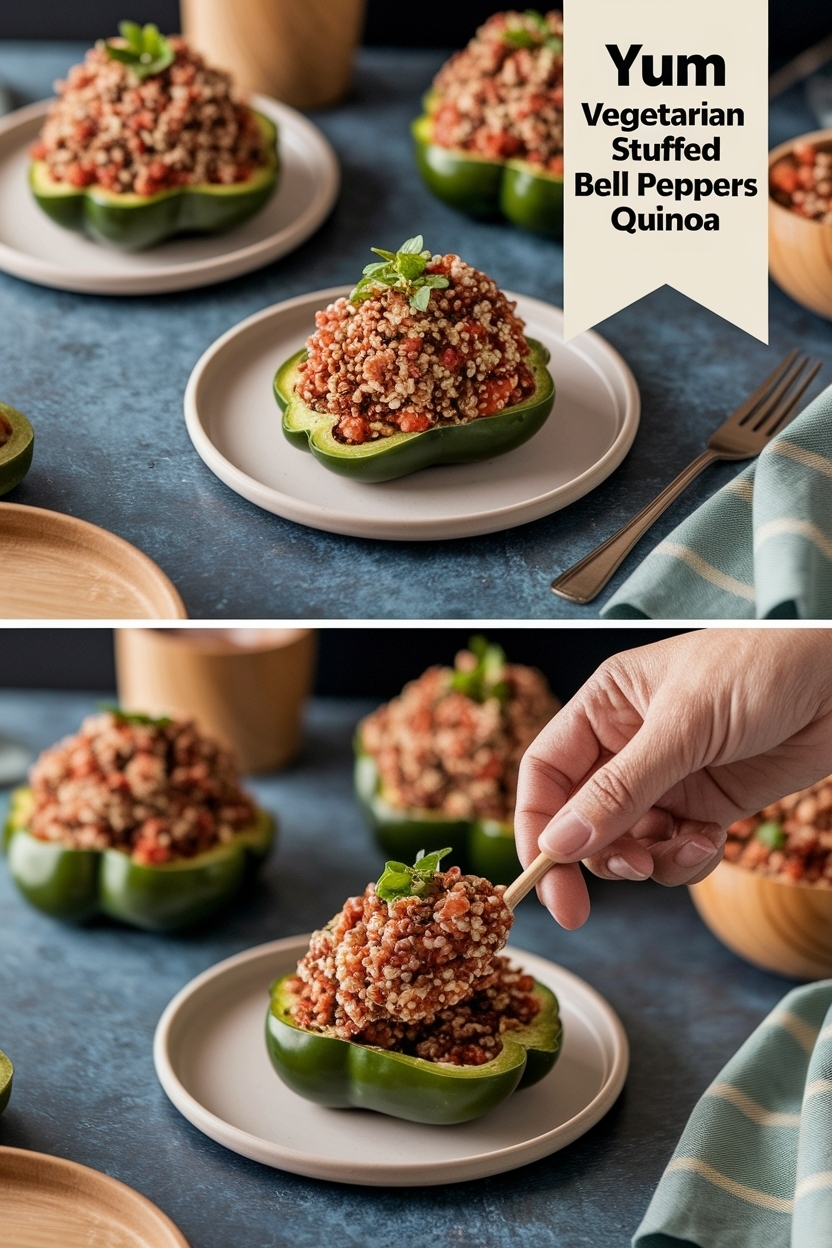 vegetarian stuffed bell peppers quinoa