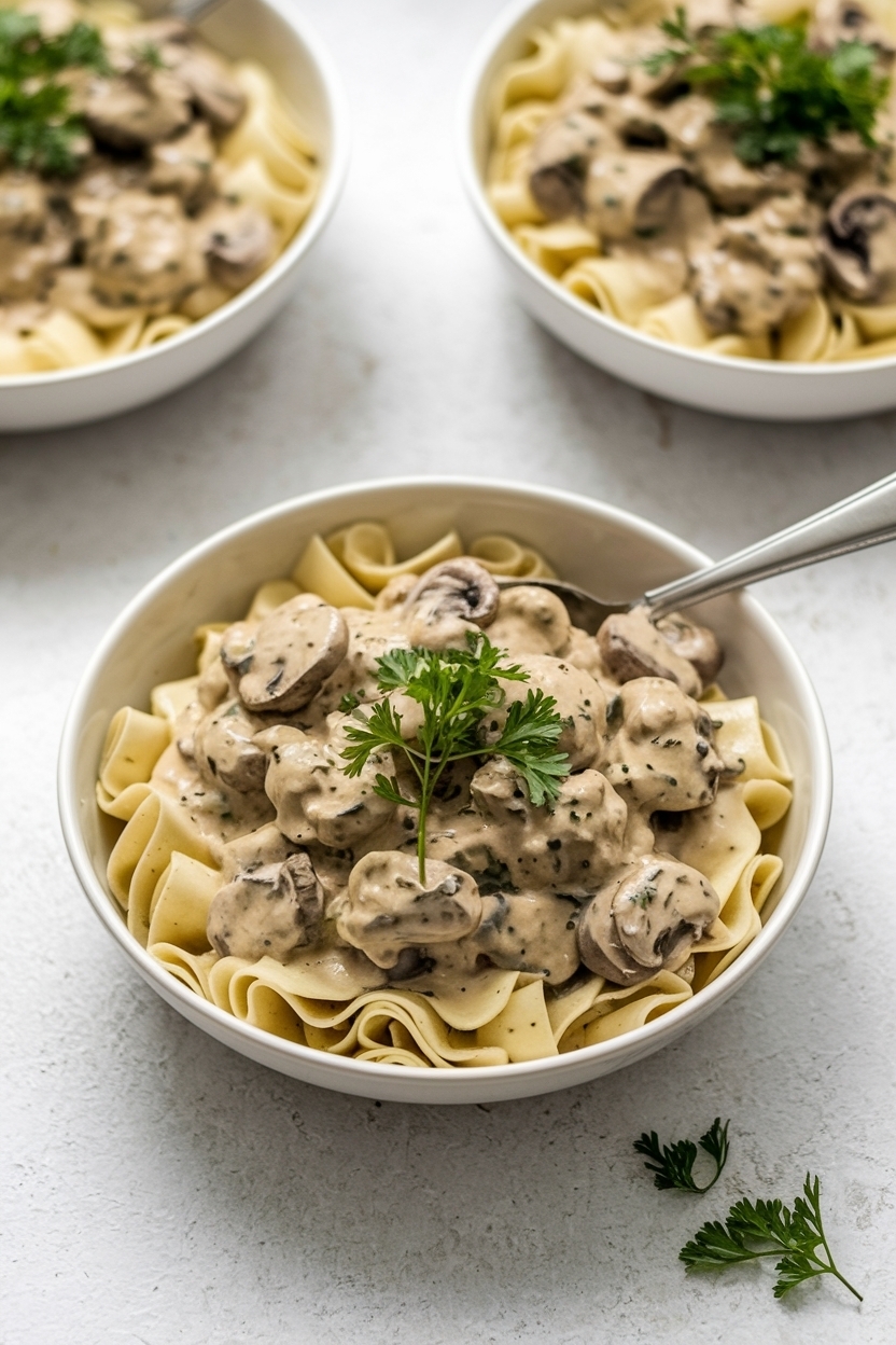 mushroom stroganoff recipe vegan creamy