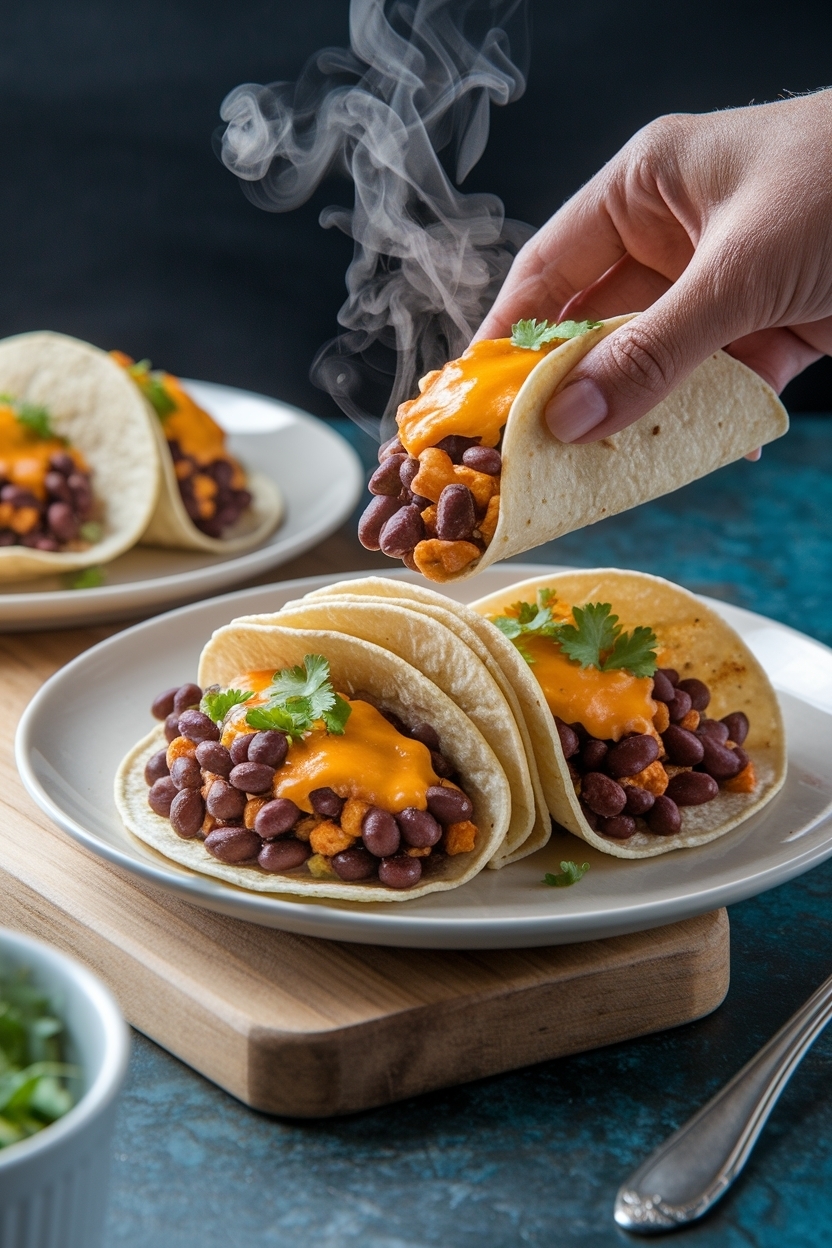 crispy bean and cheese tacos recipe