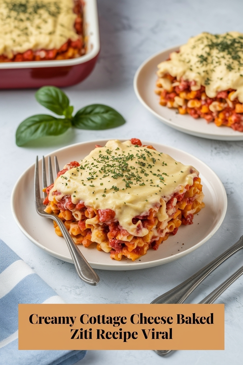 cottage cheese baked ziti recipe viral
