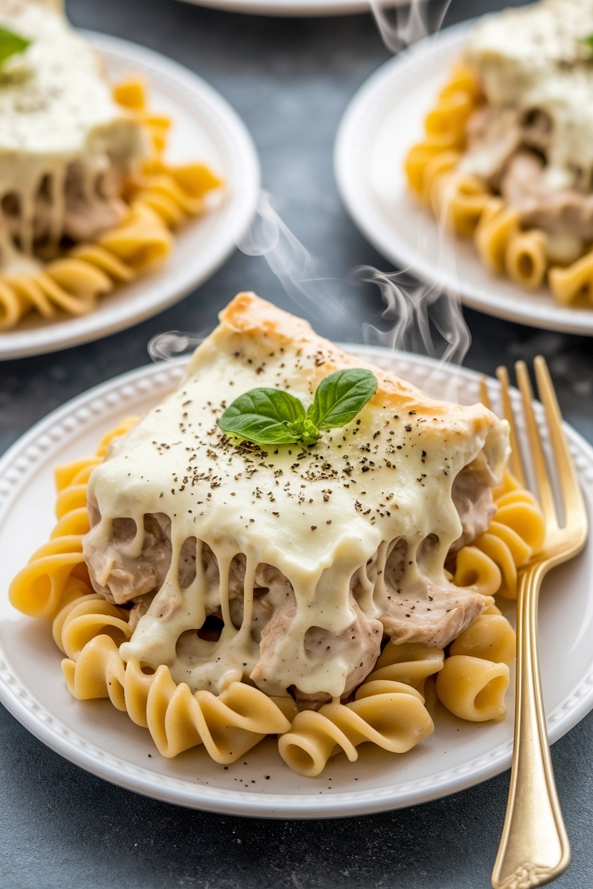 chicken alfredo pasta bake recipe