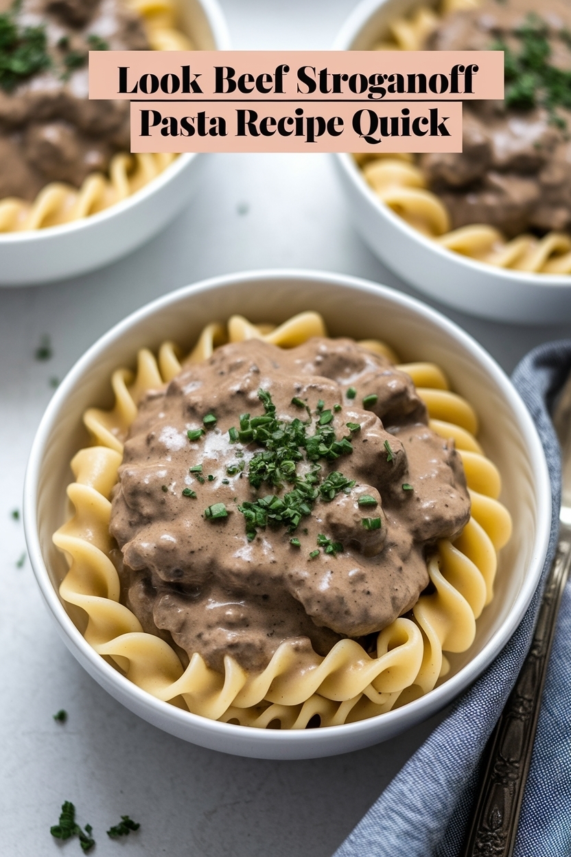 beef stroganoff pasta recipe quick
