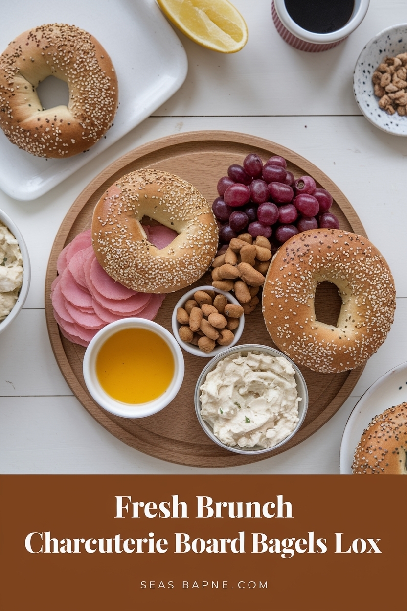 brunch charcuterie board bagels lox