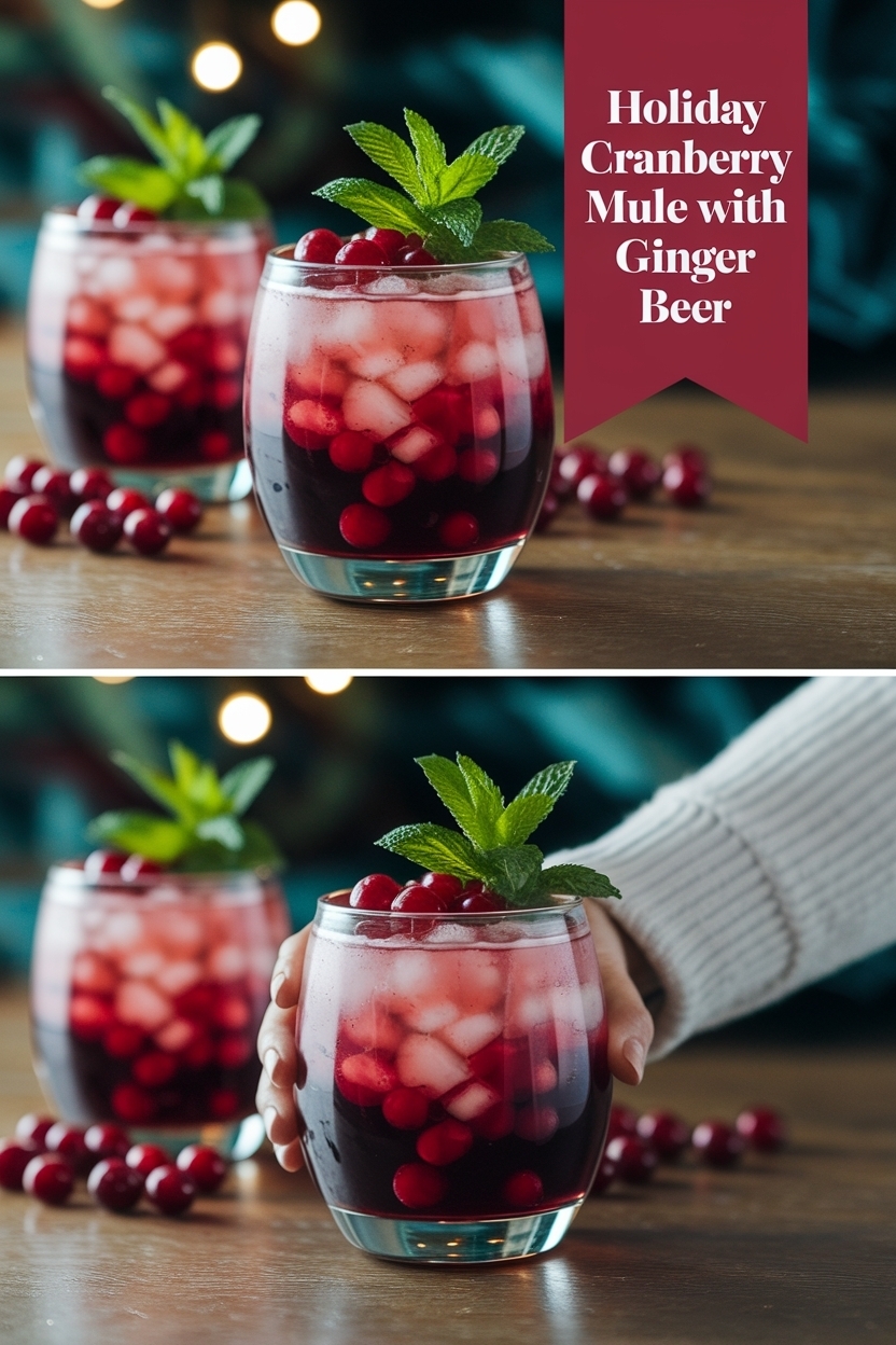 cranberry mule with ginger beer
