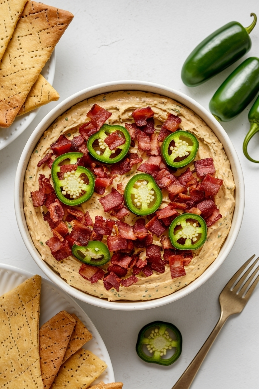 baked jalapeño popper dip with bacon