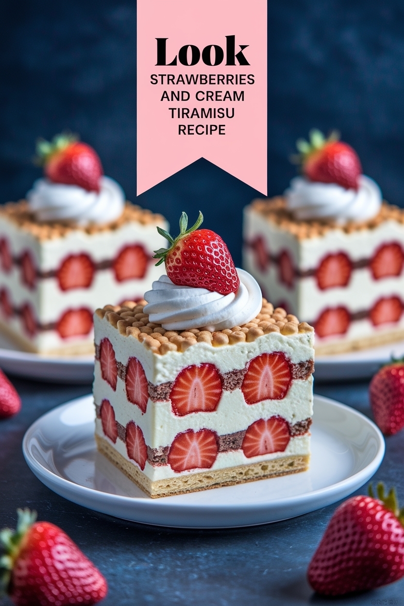 strawberries and cream tiramisu recipe