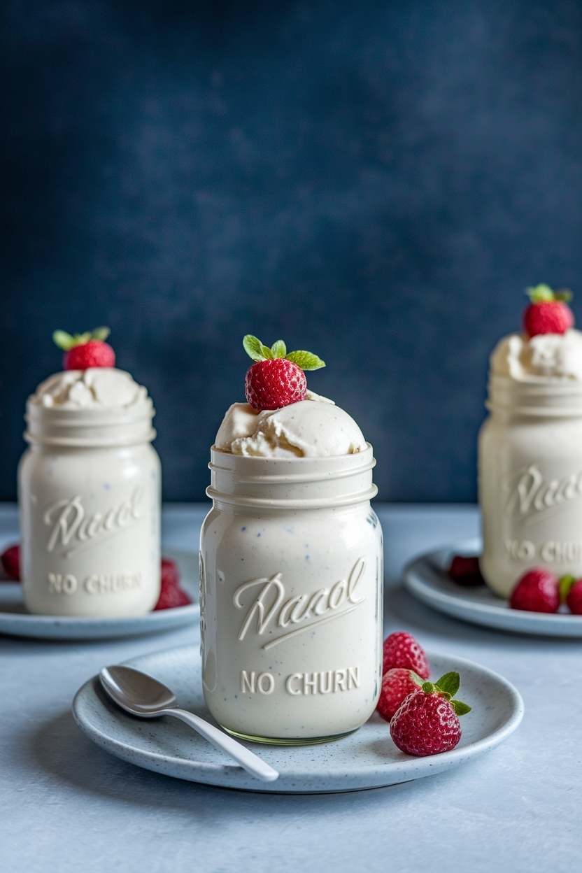 mason jar ice cream recipe no churn