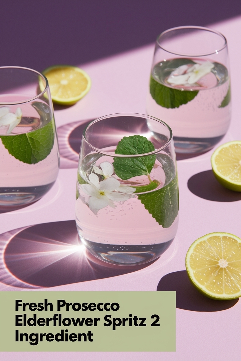 prosecco elderflower spritz 2 ingredient