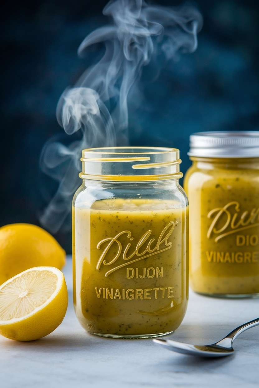 lemon dijon vinaigrette mason jar 5 minutes