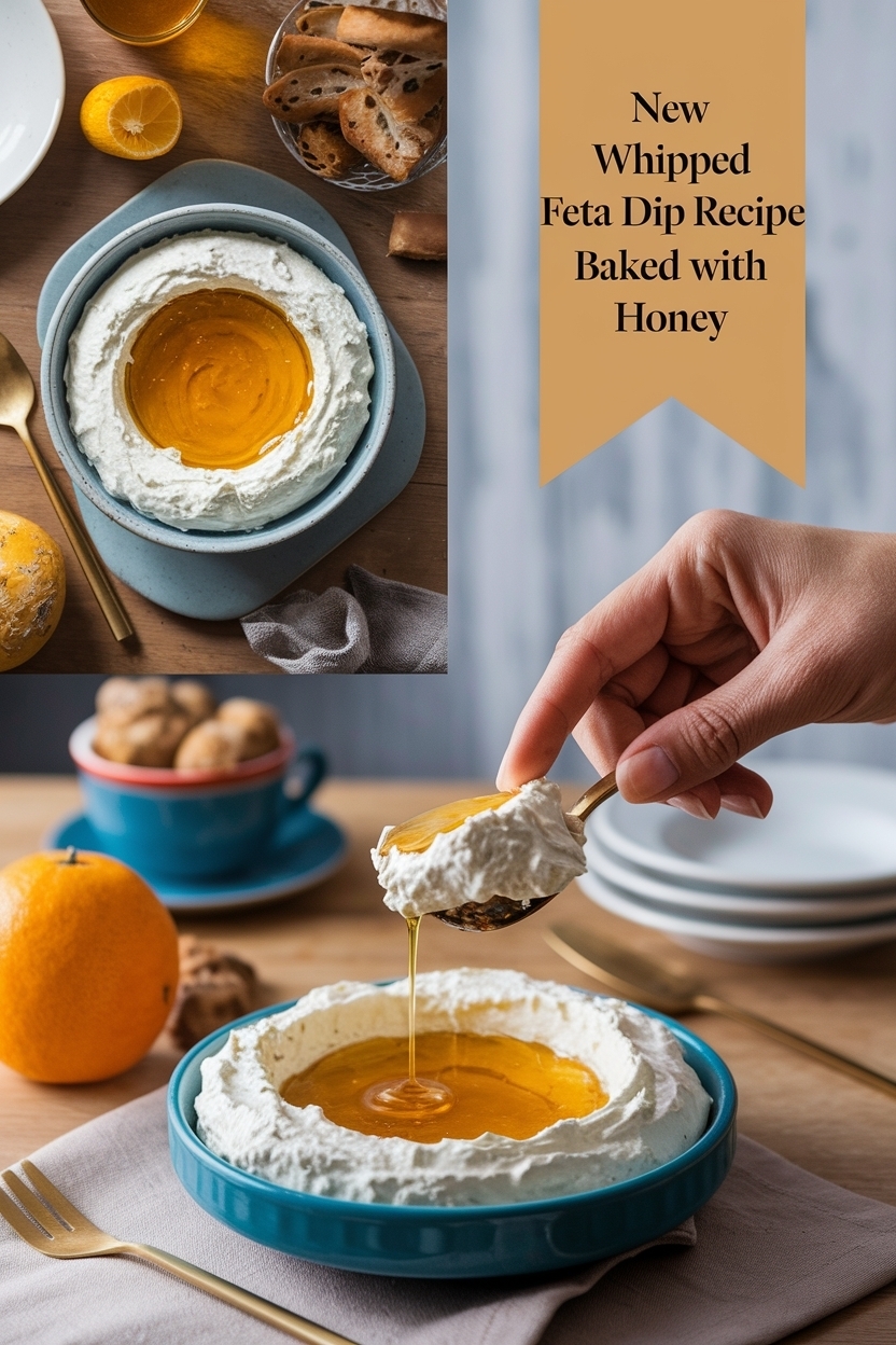 whipped feta dip recipe baked with honey